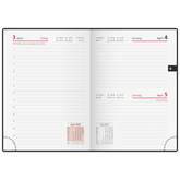 Taschenkalender Mod. Technik III 2026 „Carbon“ | A6, Kunstleder